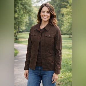 Jones New York Dark Brown Utility Jacket